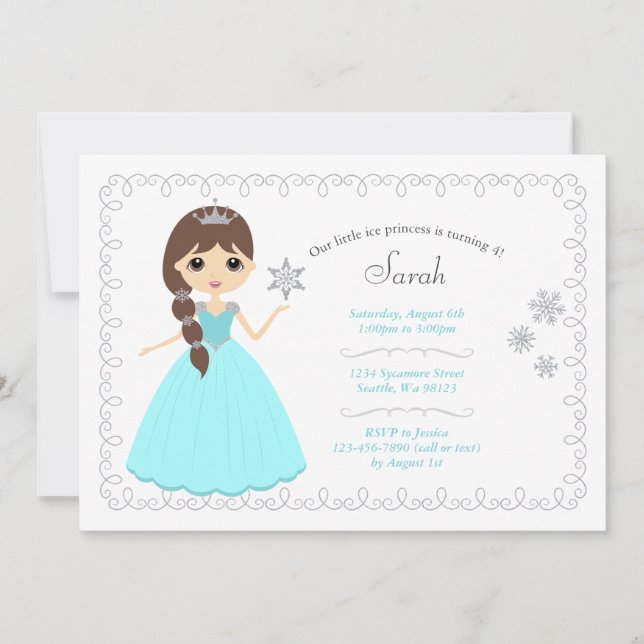 Einladungen von Mädchen zum Geburtstag (Vorderseite)