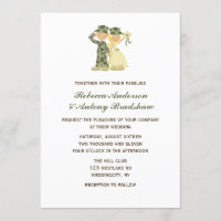 Einladungen von Soldaten und Braut zu Hochzeiten