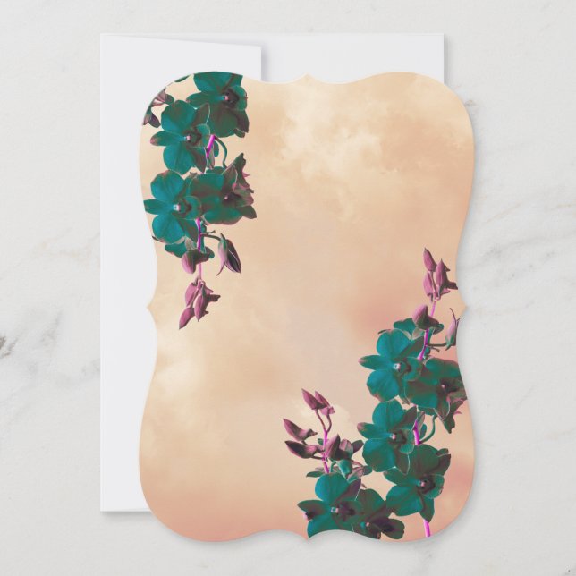 Einladungen zu ätherischen Orchideen (Vorderseite)