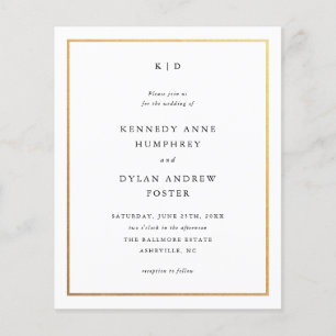 Einladungen zu Black and White Gold Hochzeiten