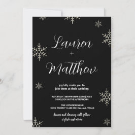 Einladungen zu Black Snow Hochzeiten