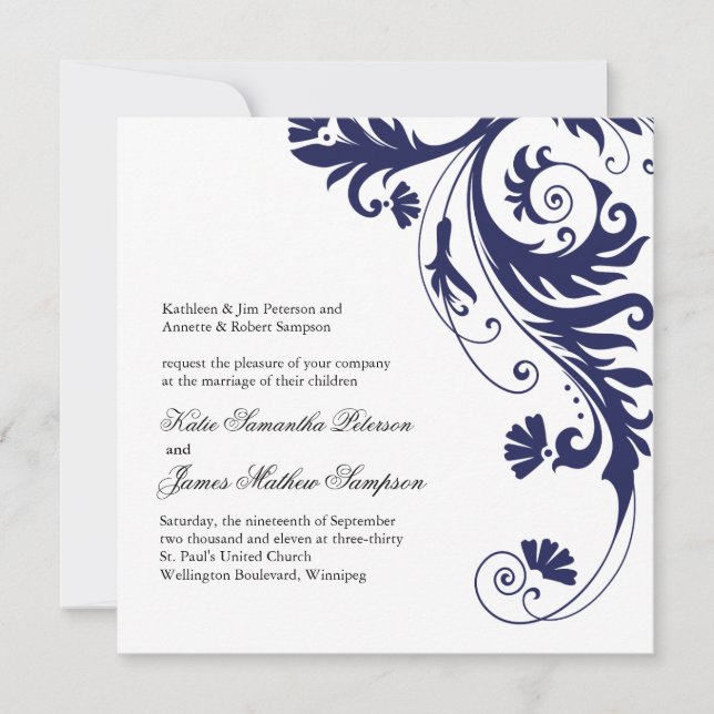 Einladungen zu Blauen Hochzeiten (Vorderseite)