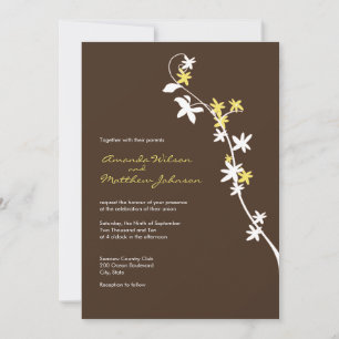 Einladungen zu braunen und gelben Hochzeiten