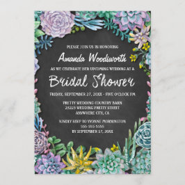 Einladungen zu Bridal-Dusche mit Khalkboard und Su