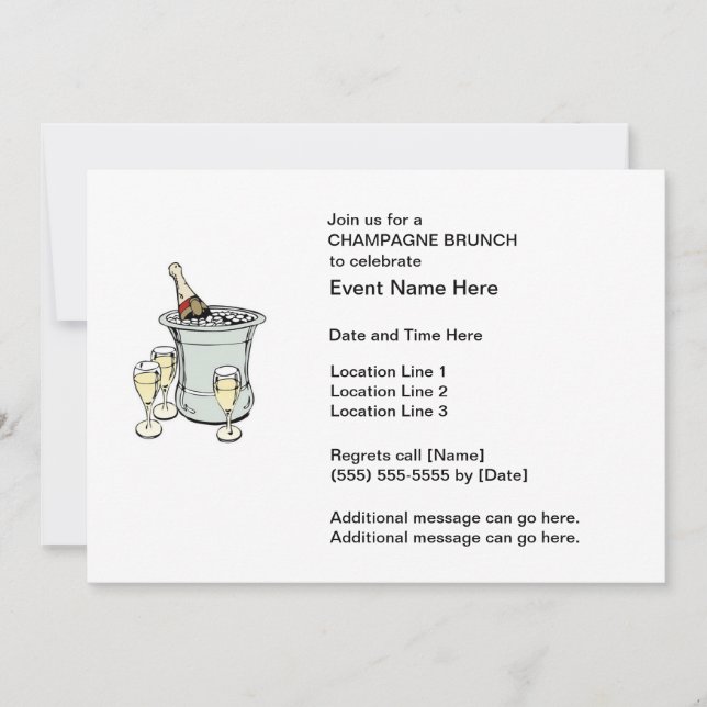 Einladungen zu Champagne Brunch (Vorderseite)