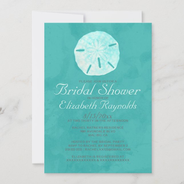 Einladungen zu Country Sand Dollar Bridal Shower (Vorderseite)