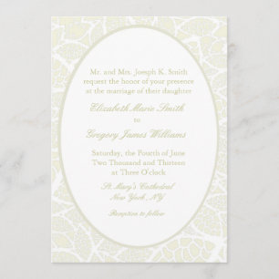 Einladungen zu Cream&White Lace Hochzeit