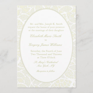 Einladungen zu Cream&White Lace Hochzeit