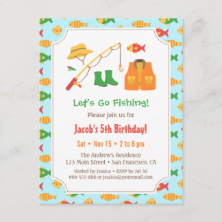 Einladungen zu einer farbenfrohen Go Fishing