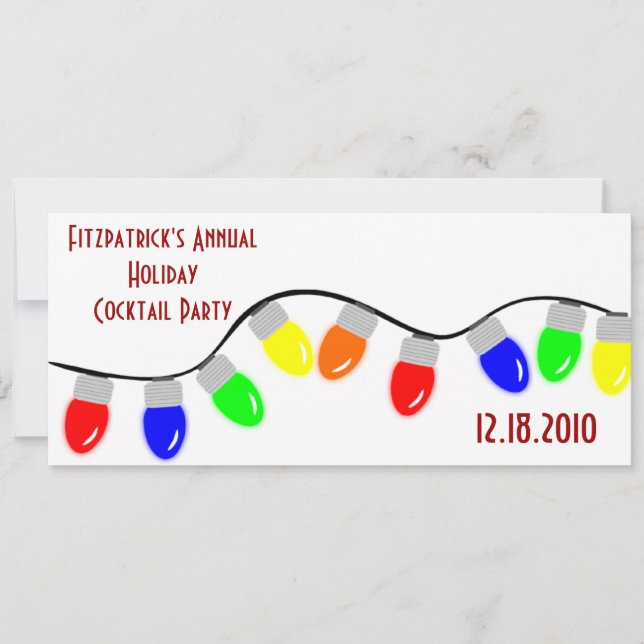 Einladungen zu einer Lights-Holiday-Party (Vorderseite)