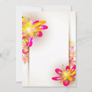 Einladungen zu Fuchsien und gelben Blumen