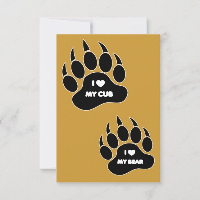Einladungen zu Gay Bear Cub Hochzeiten (Vorderseite)