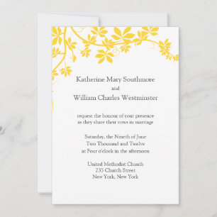 Einladungen zu gelben und grauen Hochzeiten