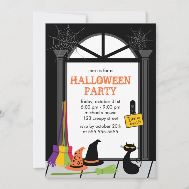 Einladungen zu Halloween-Party (Vorderseite)