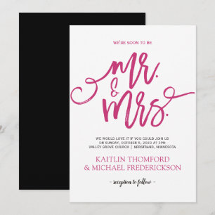 Einladungen zu Heiraten in Pink und Schwarz  Pinse
