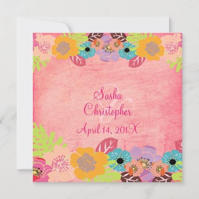 Einladungen zu Hochzeiten in Leis/Luau (Vorderseite)