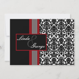 Einladungen zu Hochzeiten in Red White Black Damas