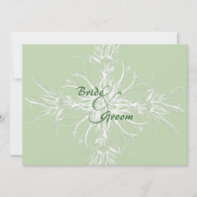 Einladungen zu Hochzeiten mit weißer Blüte (Vorderseite)