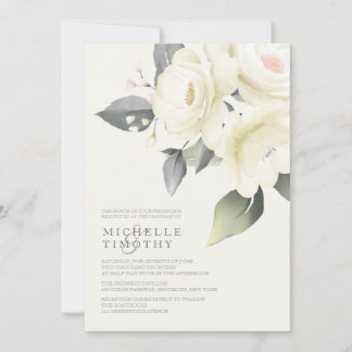 Einladungen zu Hochzeiten mit weißer Rose