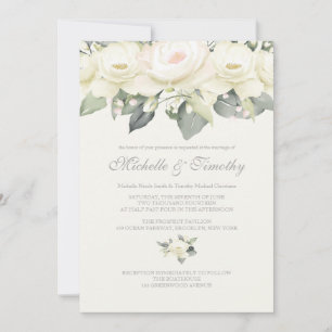 Einladungen zu Hochzeiten mit weißer Rose