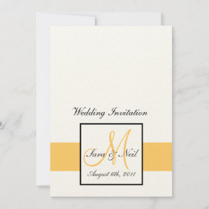 Einladungen zu Hochzeiten von Gelb und Creme