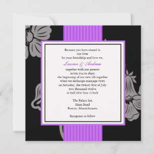 Einladungen zu lila gestrichenen Hochzeiten
