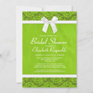 Einladungen zu Limette Green Country Lace Bridal D