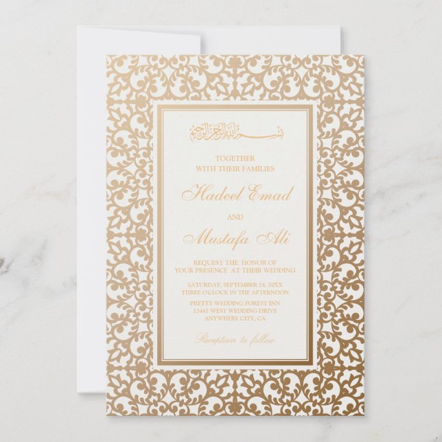 Einladungen zu muslimischen Hochzeiten (Vorderseite)