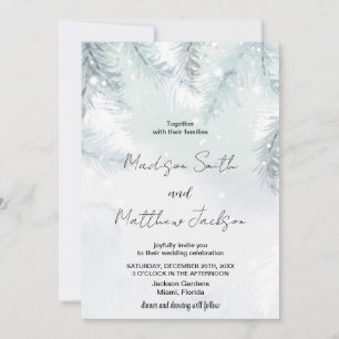 Einladungen zu Pine White Snow Hochzeiten