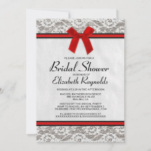 Einladungen zu Red & Black Country Lace Bridal Dus