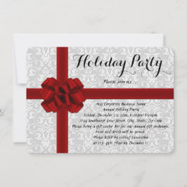 Einladungen zu Red Gift Bow Holiday Party