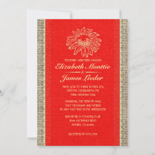 Einladungen zu Red & Gold Vintag Lace Wedding