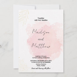 Einladungen zu Rosa Art Wedding