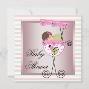 Einladungen zu Rosa Green Baby Girl