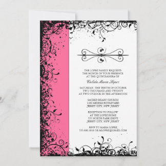 Einladungen zu Rosa Quinceanera