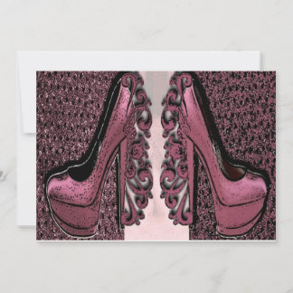 Einladungen zu Rosa Schuhe