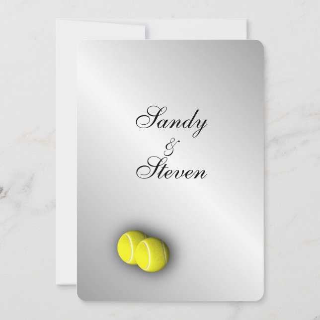 Einladungen zu Tennis Theme Sports Wedding (Rückseite)