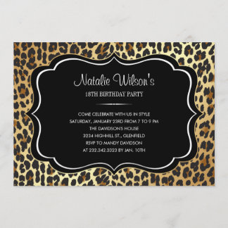 Einladungen zu Tierdruckleopard