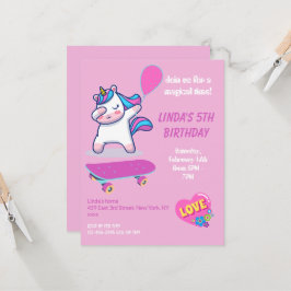 Einladungen zu Unicorn Girl