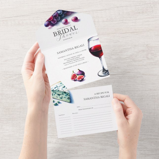 Einladungen zu Wein Bridal (Abreißen)