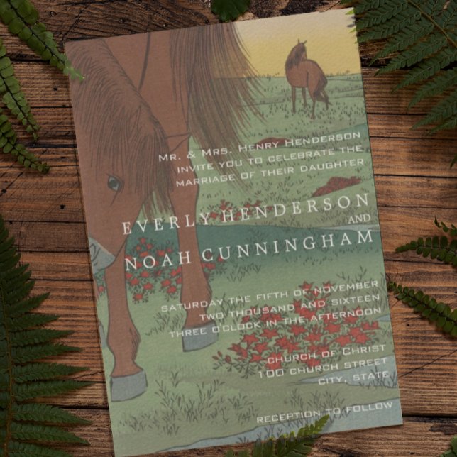 Einladungen zu Whimsical Horse Wedding (Von Creator hochgeladen)