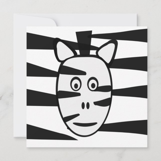 Einladungen zu Zebra-Kindergeburt (Vorderseite)