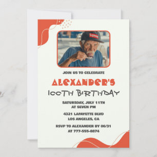 Einladungen zum 100. Geburtstag für Männer Modern