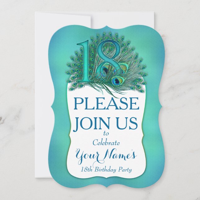 Einladungen zum 18. Geburtstag (Vorderseite)