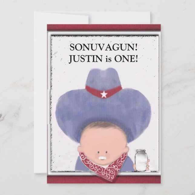 Einladungen zum 1. Geburtstag (Vorderseite)