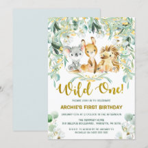 Einladungen zum 1. Geburtstag | Niedliche Bush Bab