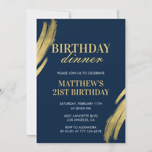 Einladungen zum 21. Geburtstag Geburtstagsessen Me (Vorderseite)