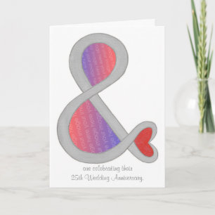 Einladungen zum 25. Hochzeitstag und Unterschreibe