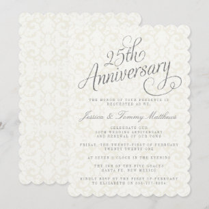 Einladungen zum 25. Silver Wedding Jubiläum