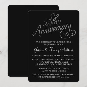 Einladungen zum 25. Silver Wedding Jubiläum